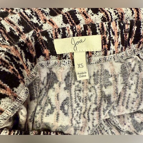 Joie by Anthropology Gamille Print‎ Maxi Skirt Boho Black Pink White Size XS - Picture 3 of 8